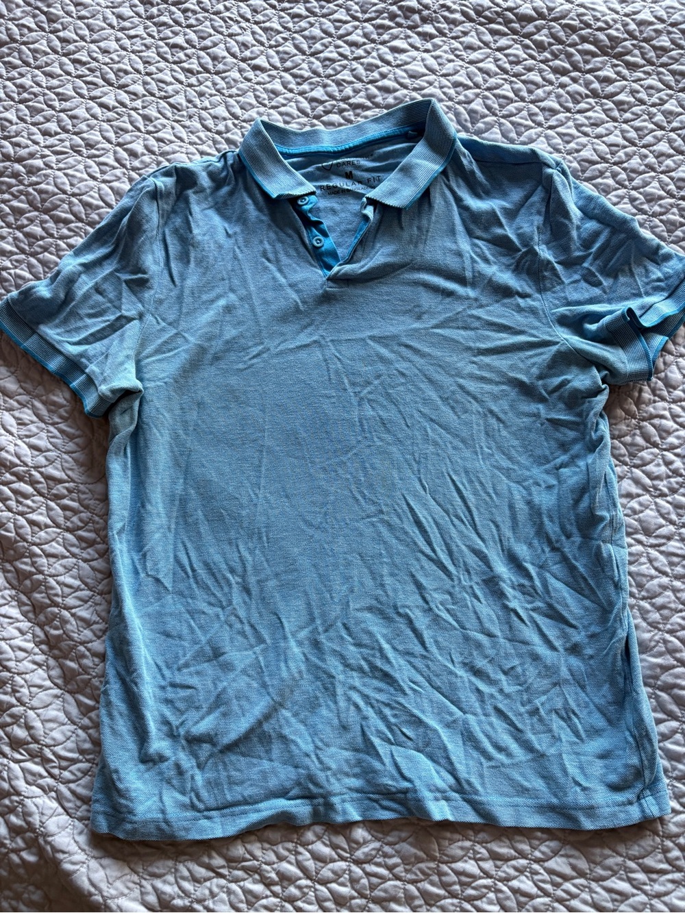 Primark Men's Sky Blue Polo Shirt